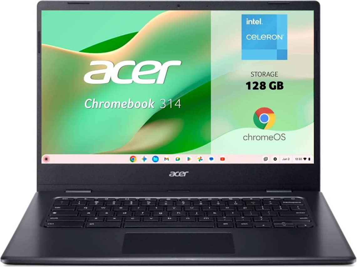 Portátil ACER Chromebook 314 CBOA314-1H-C503 (Outlet Caixa Aberta - 14'' - Intel Celeron N4500 - RAM: 8 GB - 128 GB eMMC - Intel UHD Graphics)