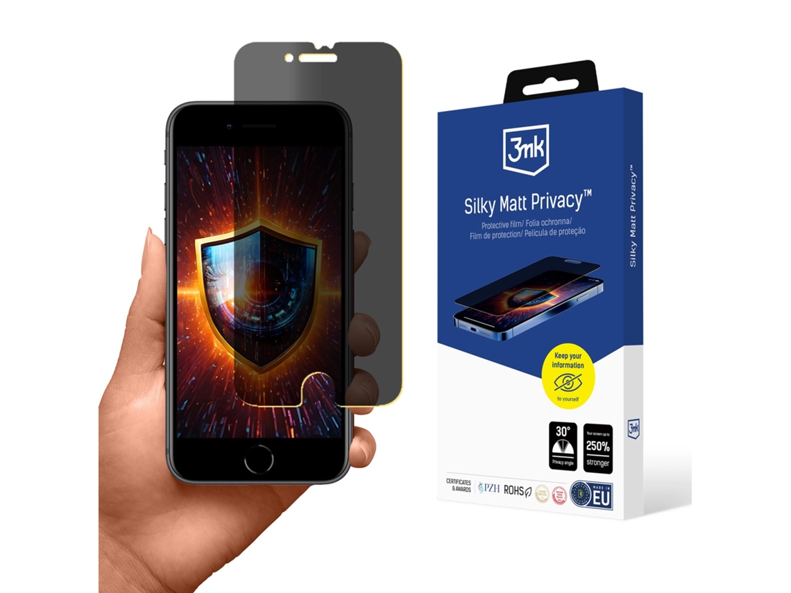Película Protetora De Privacidade 3mk Silky Matt Para Tela Do Iphone 7 Com Proteção De Privacidade