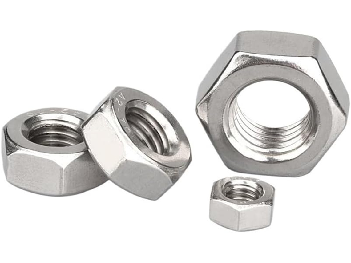 Conjunto De Porcas Sextavadas, Padrão Americano 304, Aço Inoxidável,