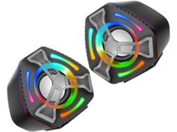 Caixa de Som para Computador em Abs com Iluminação Colorida Personalizável e SFUSHOS