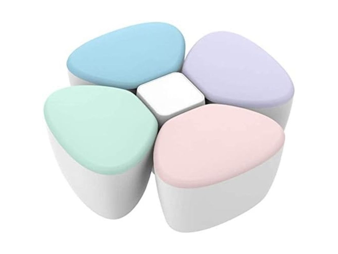 Dispensador De Fórmula Infantil Portátil Cuatro Compartimentos Caja Pp Almacenamiento Floral