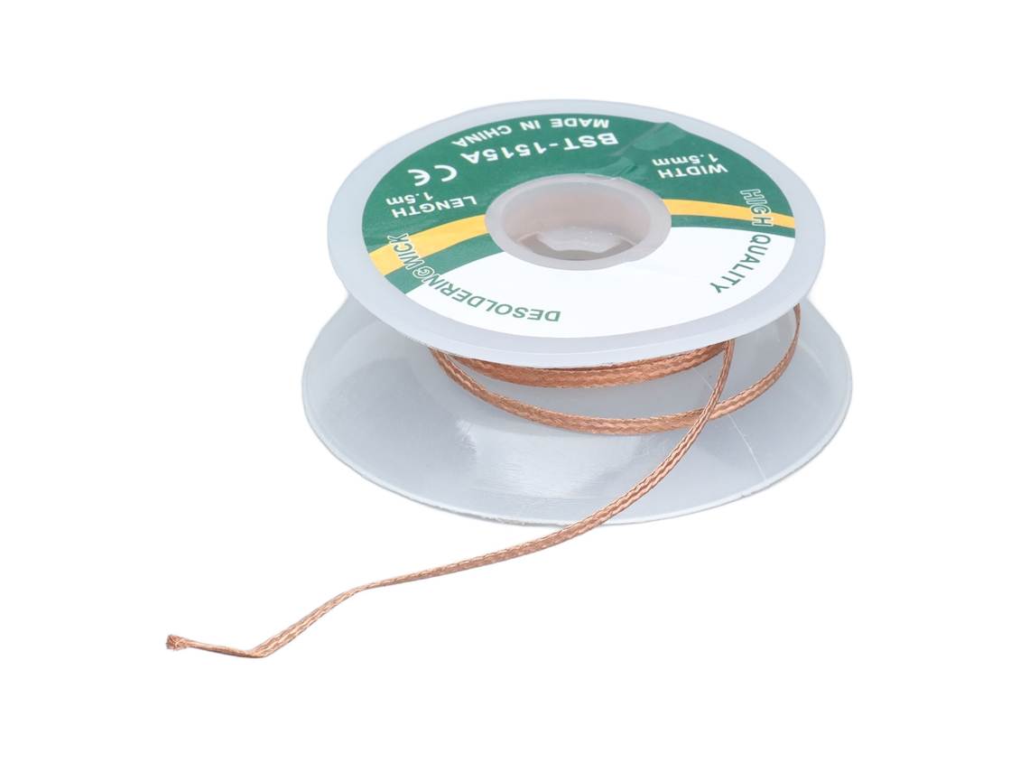 Fio De Desoldadura De Cobre, Wick De Soldadura, Ferramenta De Remoção De Soldadura, 1.5m 1.5mm (1515a)
