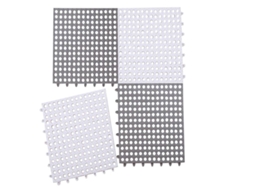 Lurelia Tapete Banho Quadrado Antiderrapante Ventosas Drenagem Macio Atóxico Pvc 11.8x11.8 Polegadas