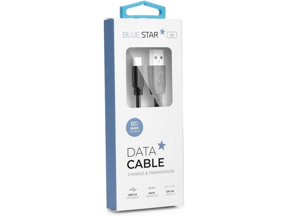 Cabo Micro-USB BLUE STAR Lite Preto