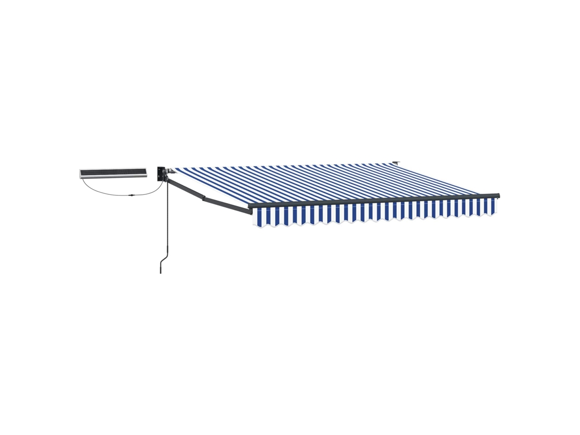 Conjunto 1 Toldo Elétrico Vidaxl Azul Poliéster (3 X 2,5 M)