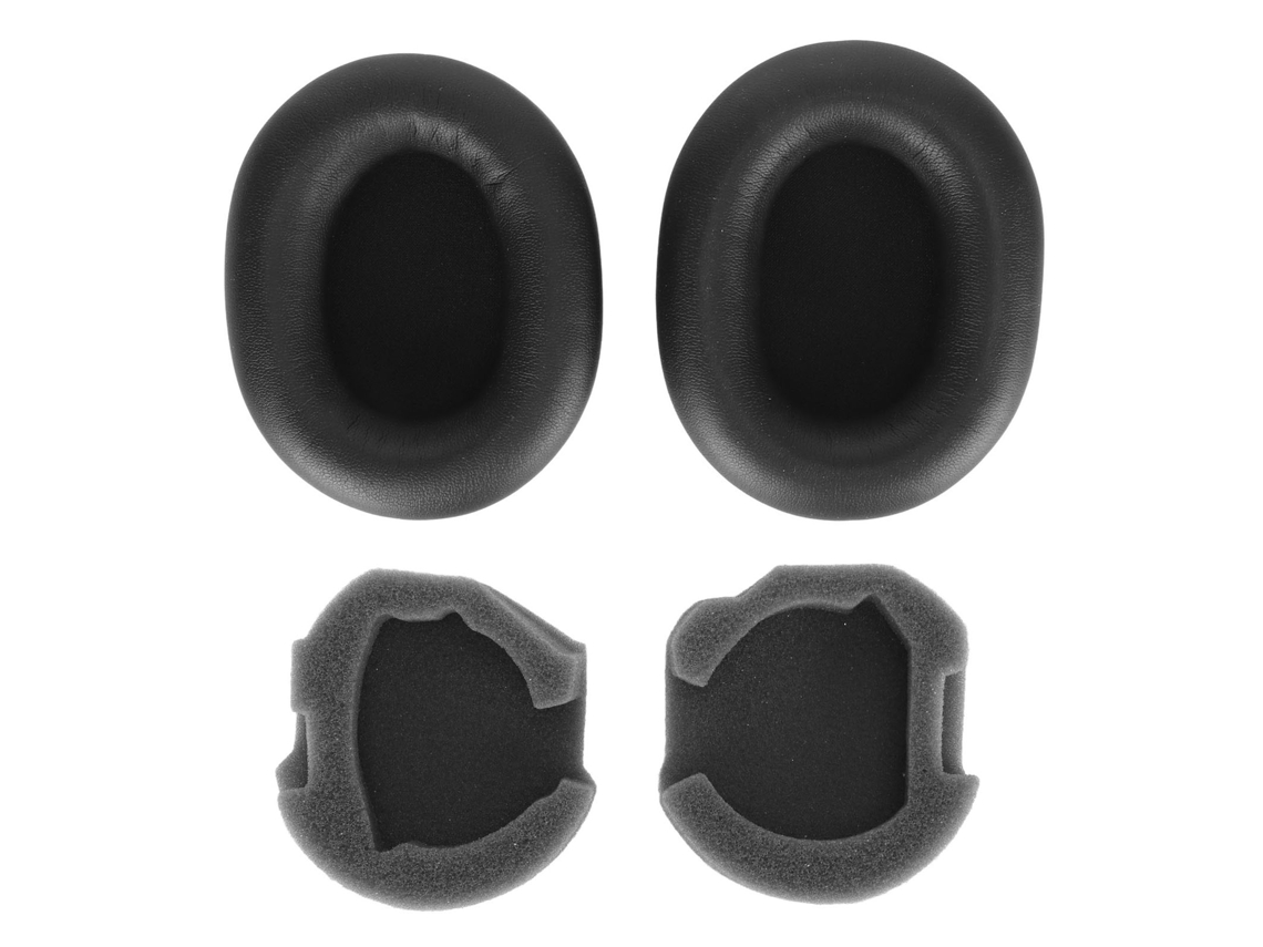 Pads Ouvido Couro Proteína Isolamento Ruído Espuma Memória Para Fones Wh 1000xm5 Preto