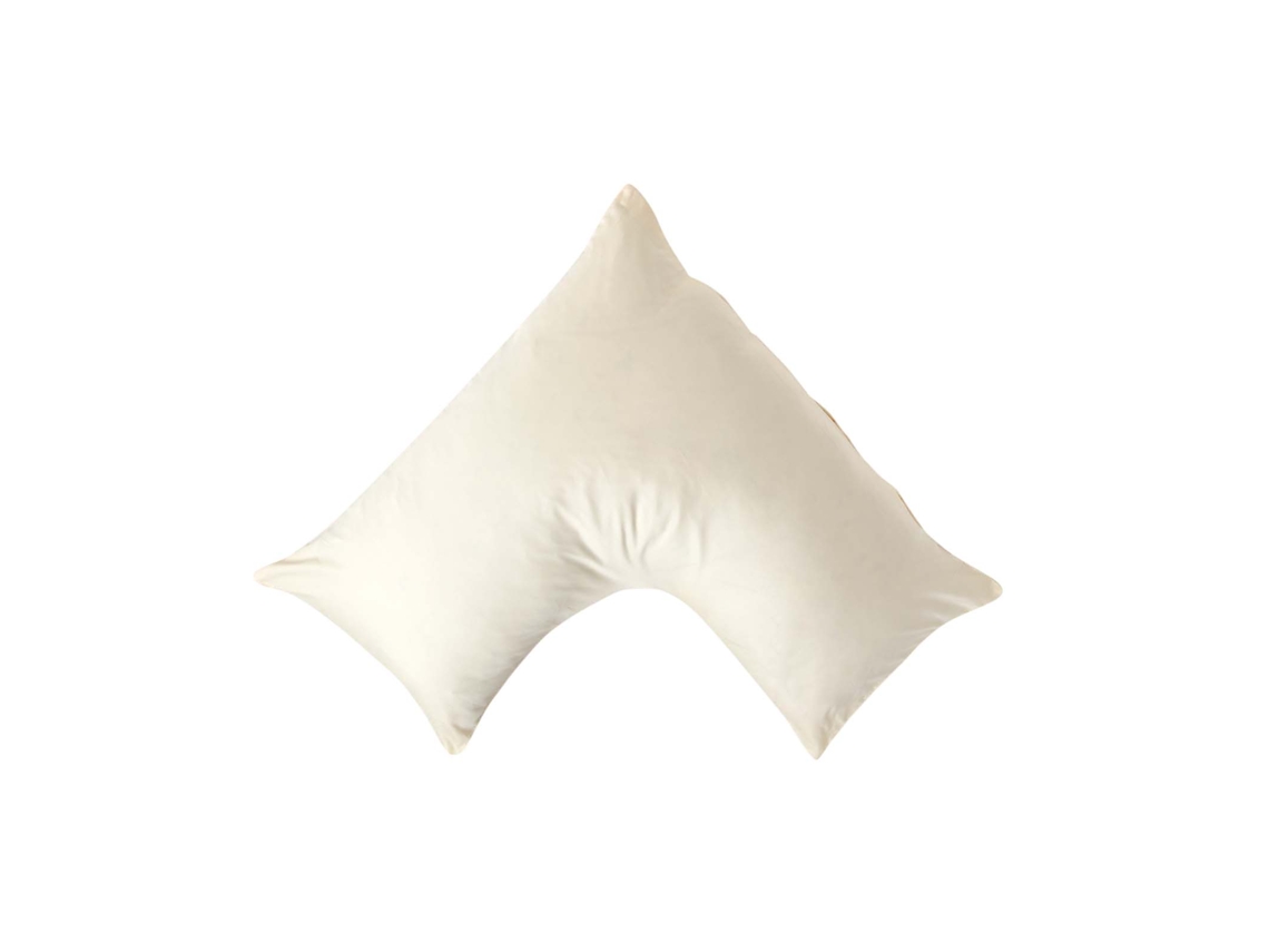 Homescapes Cream V Shaped Pillowcase Organic Cotton 400 Thread Count