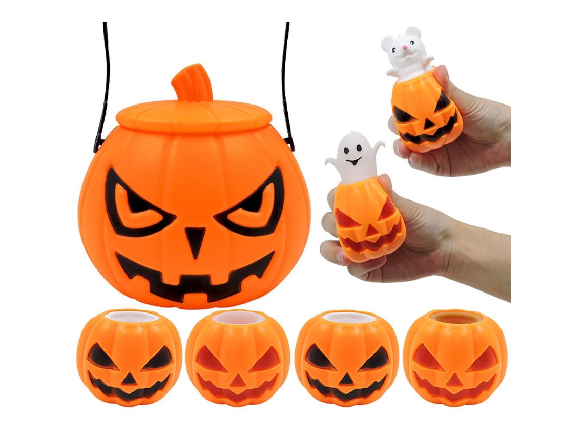 Brinquedo Sensorial de Halloween Mali Abóbora Pressing Brinquedo para Alívio do Estresse Presente para Crianças e Adultos
