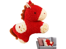 Pelúcia Cavalo Vermelha 50 Cm (20 Polegadas) - Boneco Decorativo