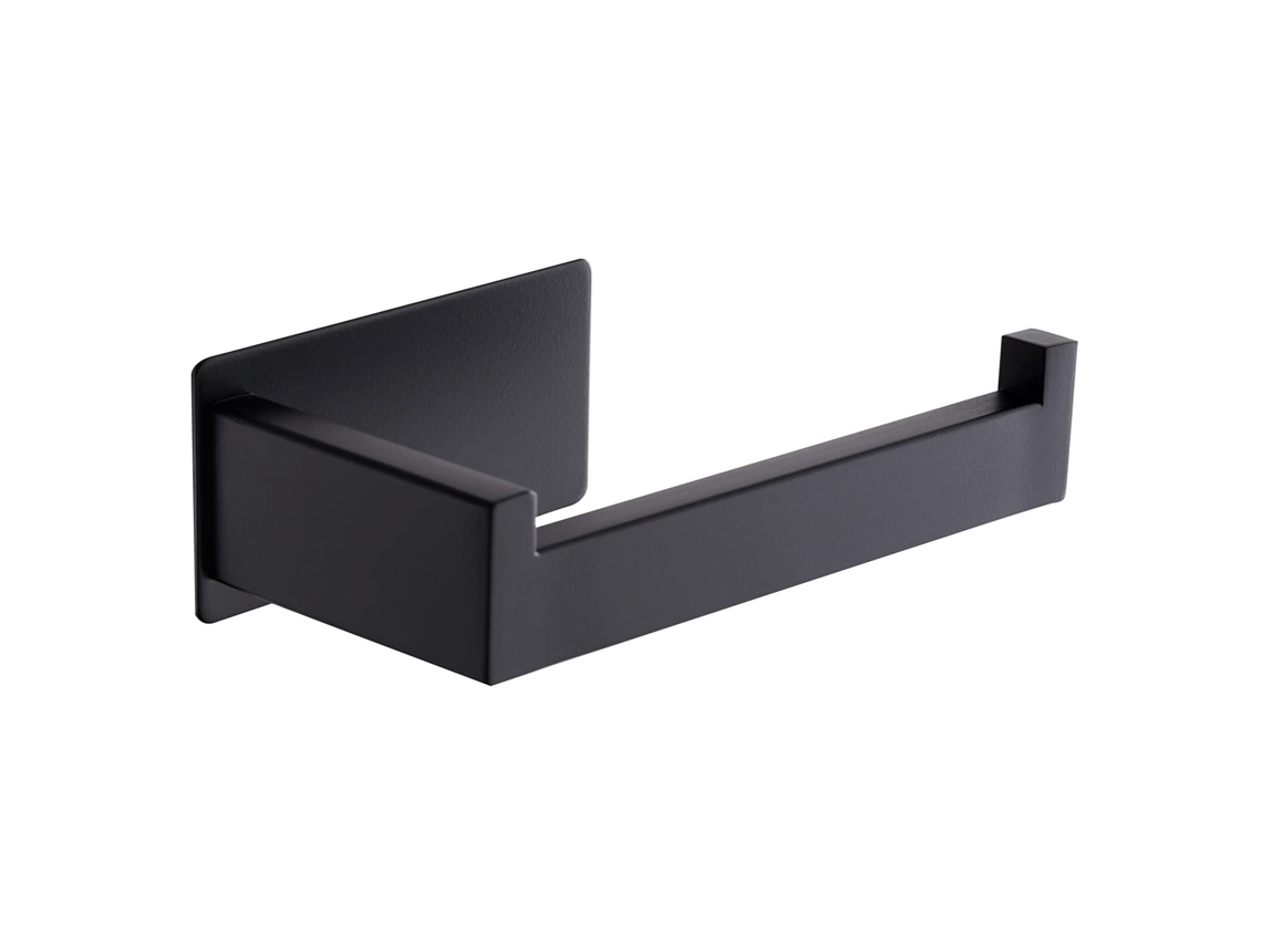 Suporte De Papel Higiênico De Parede Sem Furos,porta Rolo De Papel Toalha Para Banheiro E Cozinha,preto Btforus