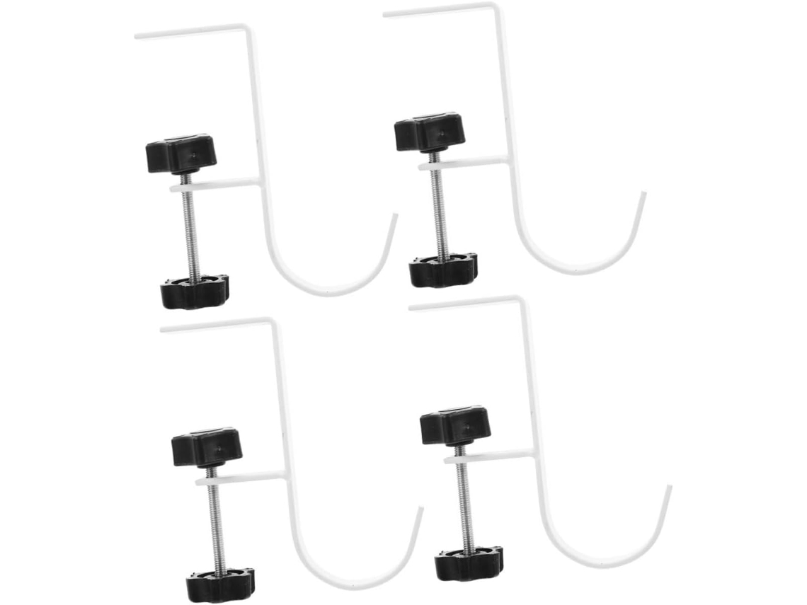 De 4 Ganchos De Mesa Para Mochilas E Bolsas Escolares, Com Fixação Por Clipe, Para Maior Suporte Na Mesa.