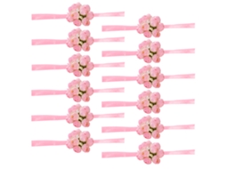Laxiscreed Corsages De Pulso Rosa Claro Para Casamento E Madrinhas — Pack Com 12 Peças