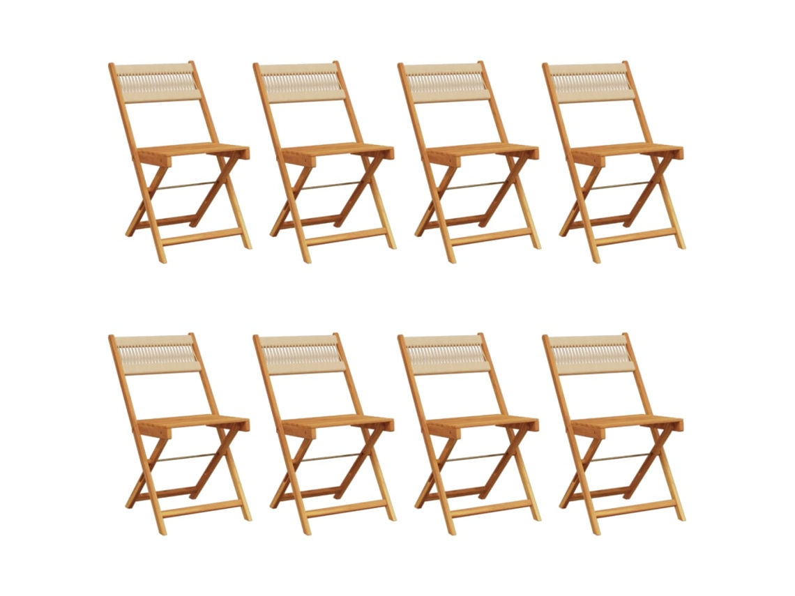 Folding Chair, Folding Chairs Vidaxl Bege Madeira (n/a)
