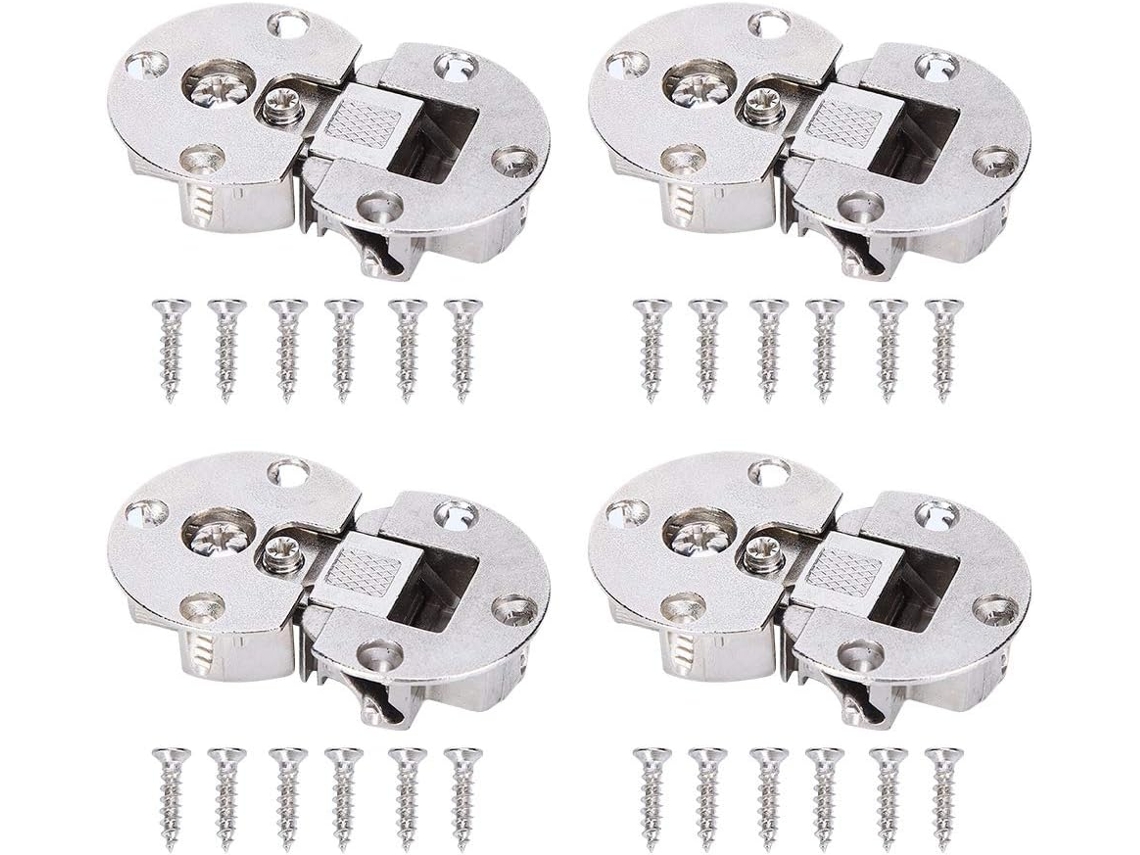 Conjunto De 4 Dobradiças Semicirculares Duráveis Em Liga Zinco Para