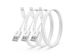 Pacote com 3 Cabos de Carregamento Rápido de 20 W, Cabo Usb de 2 Metros, Carregamento Rápido AQUAFORGE