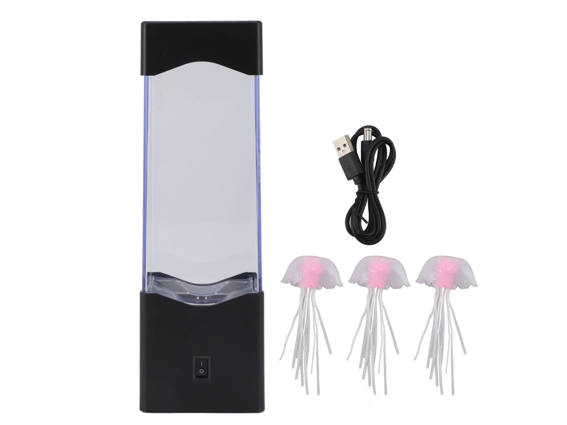 Lâmpada de Aquário Artificial Led Simulada Colorida com Bateria e Usb para Quarto Noturna
