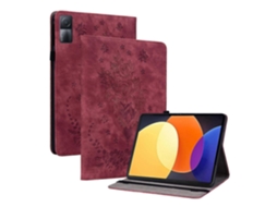 Capa de couro para tablet Webake com estampa de borboleta rosa