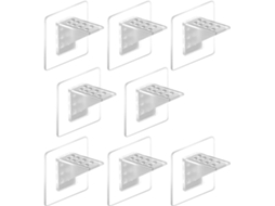 Suportes Adesivos Para Prateleiras Que Não Danificam A Estrutura, Ideais Para Armários E Organizadores De Closets.