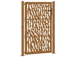 Garden Gate, Garden Gates Vidaxl Marrom Aço Resistente Às Intempéries (100 X 150 Cm)