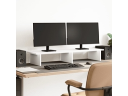 Vidaxl Suporte Para Monitor 100x27x15 Cm Derivados De Madeira Branco