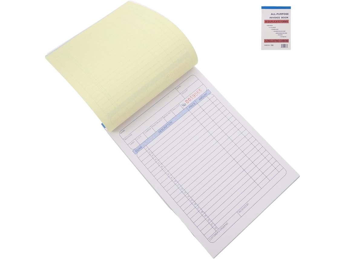 Carnet De Reçus Et Commandes Pour Gestion Des Factures Format Petit En Papier Com Multicolonnes