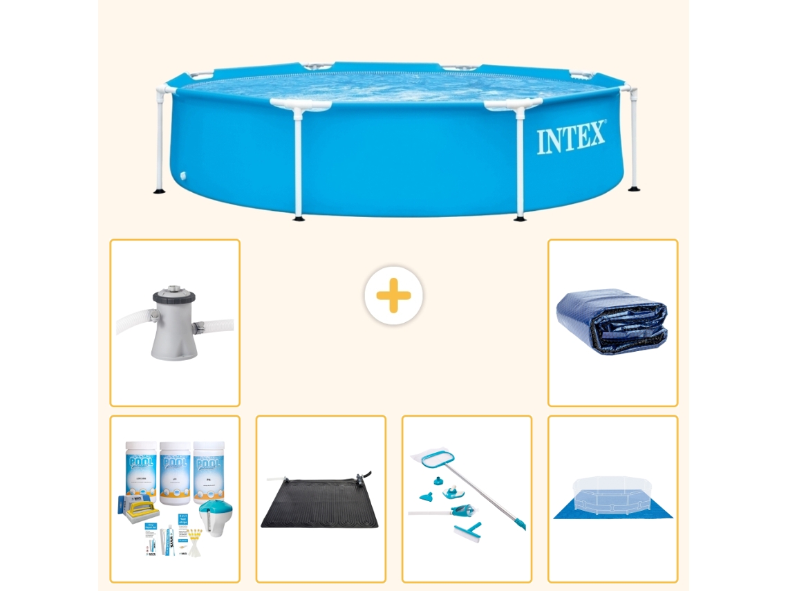 Piscina com Estrutura Redonda 244x51 Cm 7 peças S20398 INTEX