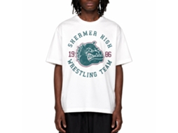 Rockinstone Breakfast Club Movie Shermer High Logo Vintage White Adult T-shirt Size:xxxl