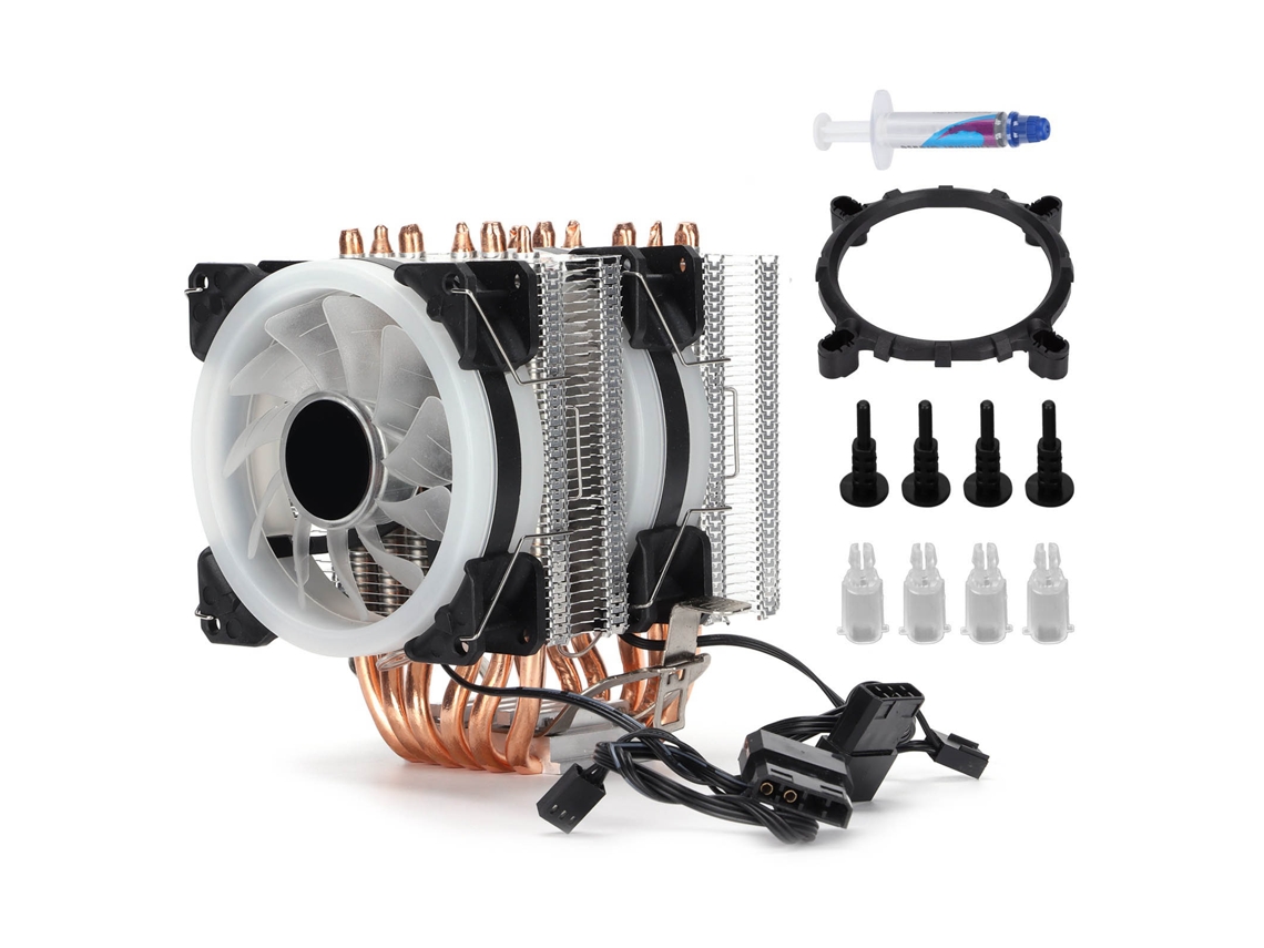 Resfriador De Cpu Eficiente Silencioso Com Radiador De Torre Dupla E Ventilador Led Para Amd Intel 1150/1151/1155/1156/775/1366