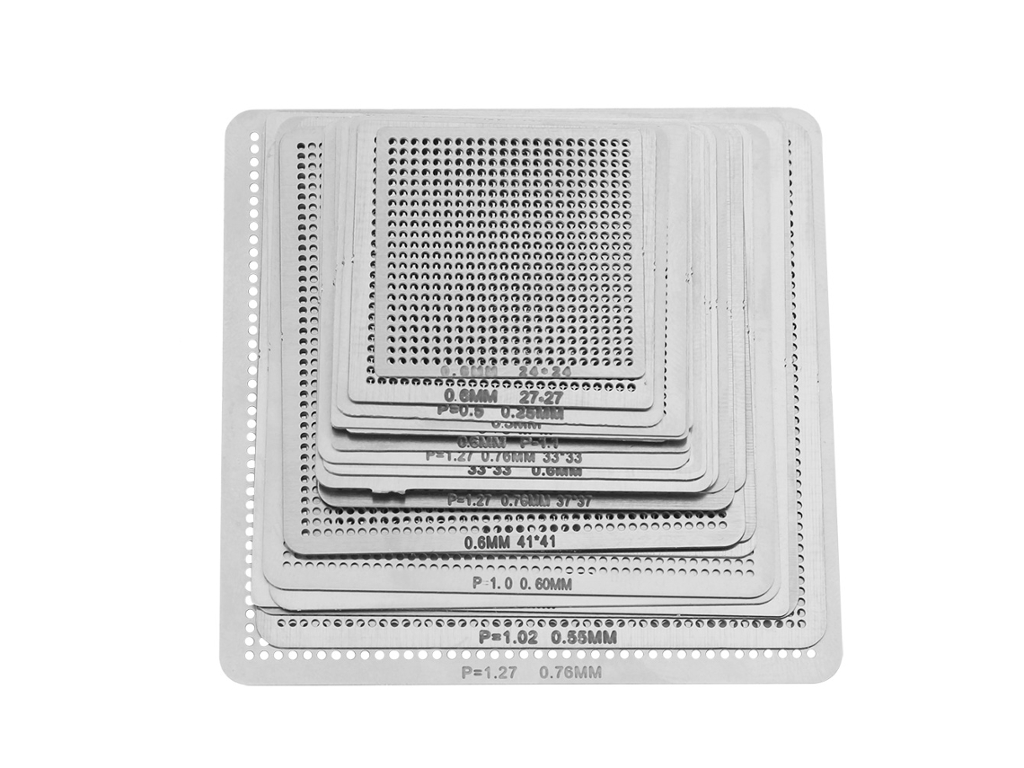 27 Peças De Modelos De Stencil Universal Para Reballing Bga Acessórios De Soldagem