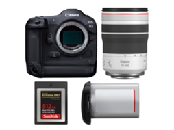 Eos R3 + Rf 70 200mm F/4 L Is Usm + 1 Sandisk 512gb Extreme Pro Cfexpress Type B + Canon Lp e19 + Ebook “20 Dicas para Fotos Que Impressionam” CANON
