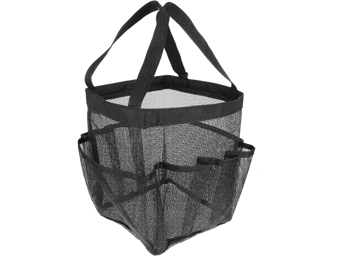 Nécessaire portátil de nylon de grande capacidade com design de fácil abertura.