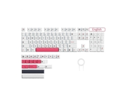 Pacote De Teclas Mecânicas De Sublimação De Tinta Pbt Branca Com 132 Teclas Para Teclados E Teclados Numéricos Everley891