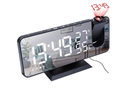 Despertador com Projeção, Despertador Digital Led de 7, 4 Polegadas com Usb BRILVIBERA