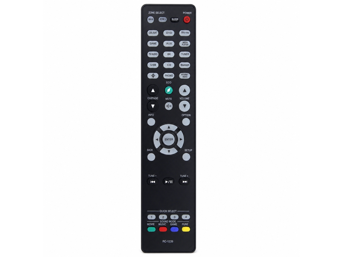 Comando Remoto Compatível Com Recetor Av Denon Rc-1239