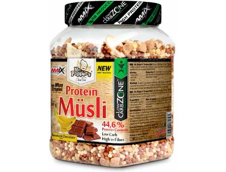 Proteína AMIX Musli Mr Poppers Muesli Proteico (500 Gr - Chocolate)