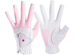 1 par de Luvas de Golfe femininas, sem dedos, com grânulos, para mulheres e meninas | S/MARCA