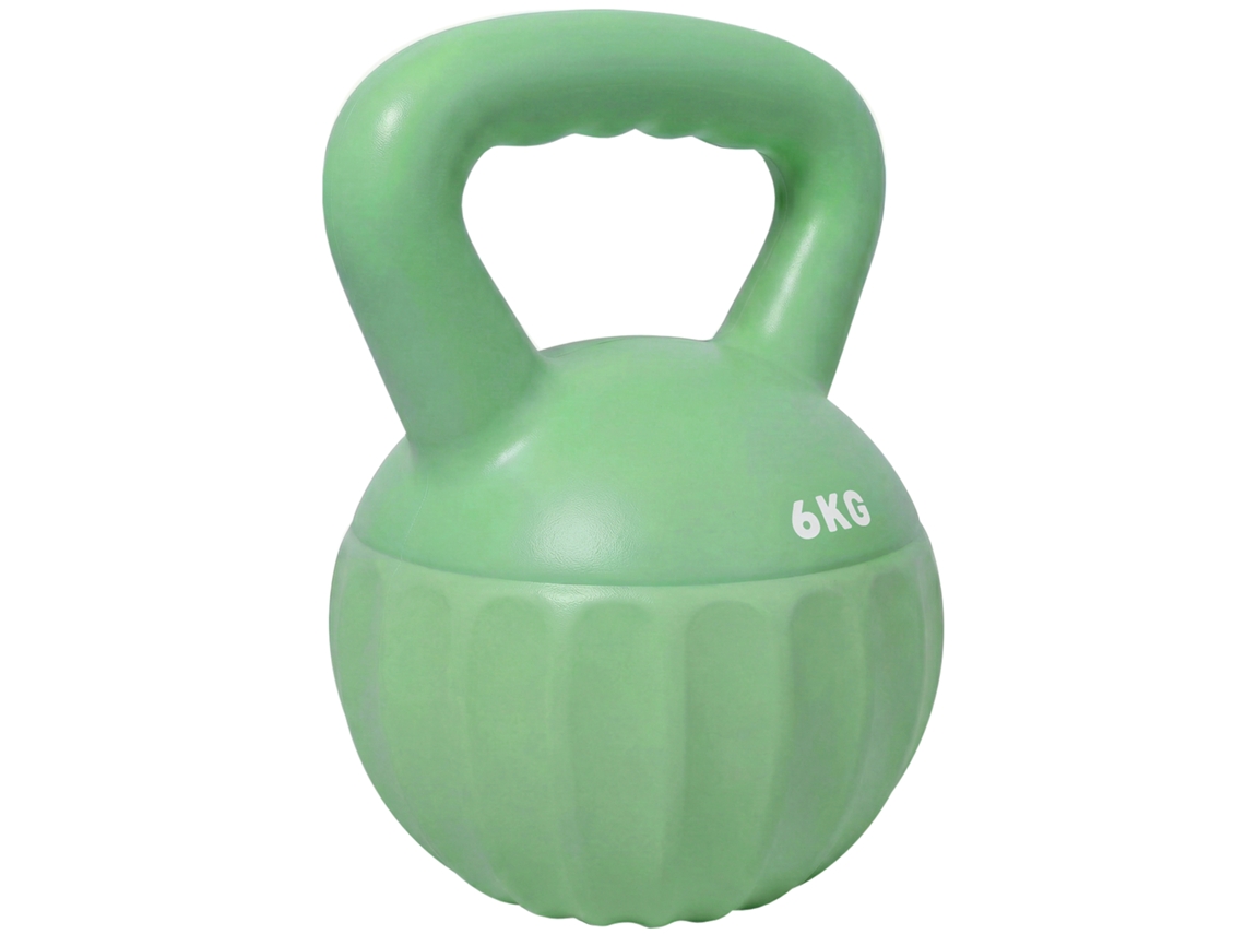 Kettlebell Kettlebell 6kg Peso 6kg Halteres Preenchidos com Areia para Iniciantes Treinamento de Força em Casa 17 X 17 X 23 Cm Verde Ge