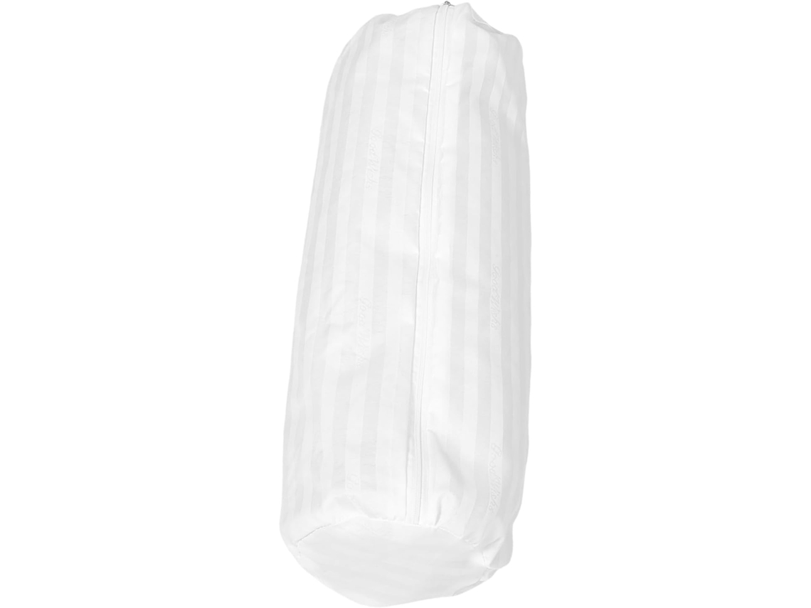Capa para Almofada de Pescoço em Tecido Branco com Zíper Invisível e Forro Interno Removível. CHABERLU