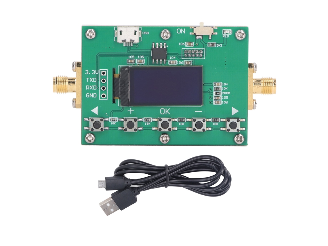 Módulo de Atenuador Digital RF Programável 6G 30dB com Tela OLED e Estojo CNC S/MARCA