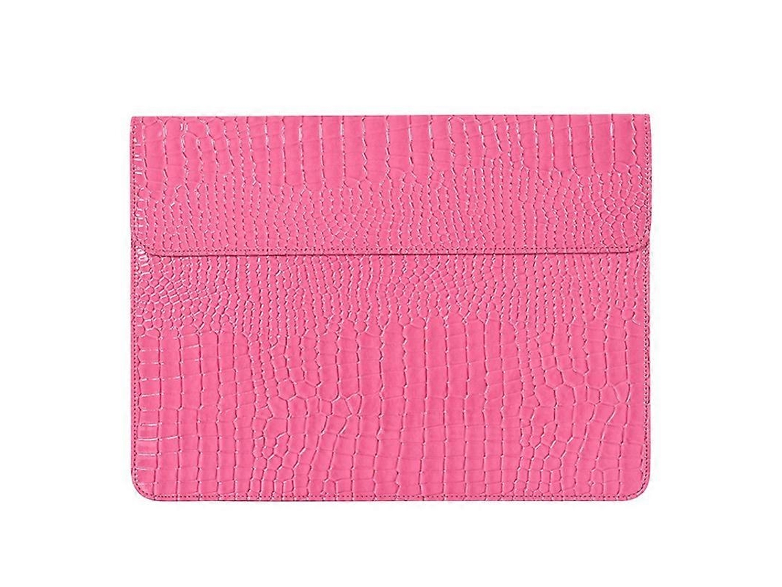 El32 01 Bolsa Para Notebook Com Textura De Crocodilo, Couro Sintético, Proteção Contra Arranhões, Capa Magnética Flip, Capa Para Laptop Slowmoose