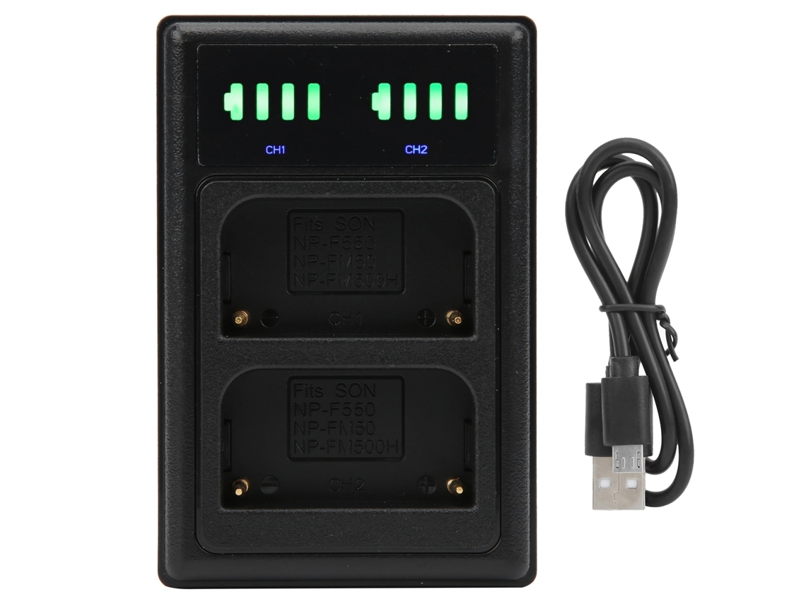 2026 cargador de Baterías Dual para Cámara Con Pantalla Lcd, Cargador Doble de Plástico