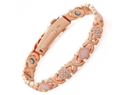 Pulseira De Cobre, Bracelete De Terapia Magnética Trevo Da Sorte (branco) Spqment