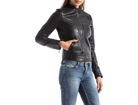 Casaco De Mulher Blue Wellford Wellford Iriri Pele Preto (l)
