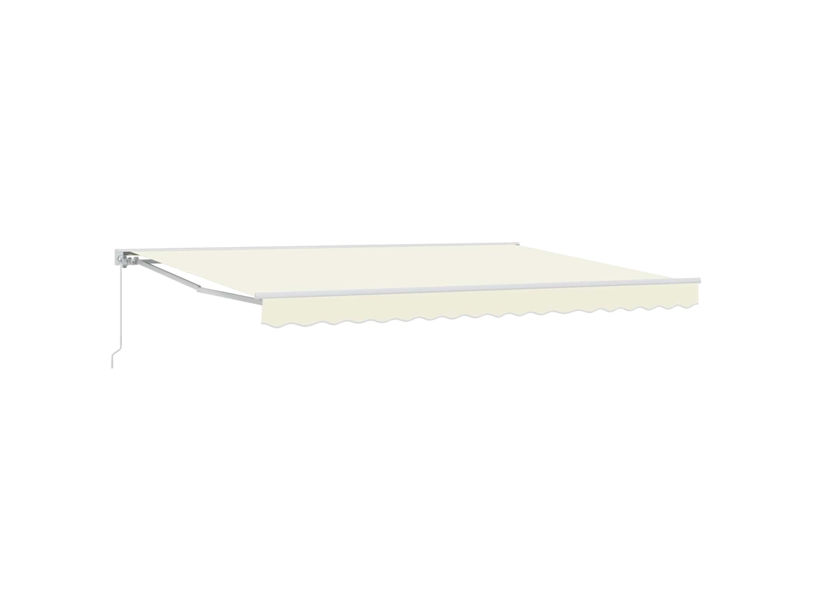 Conjunto 1 Toldo Retrátil Vidaxl Branco Alumínio (4 × 3,5 M)