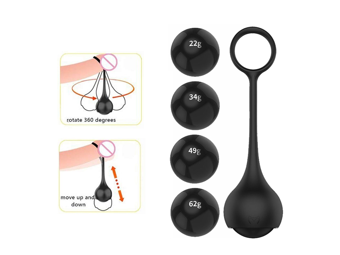 Extensor De Pene De Silicona Com Pesas Para Homens Anel Ajustável Extensor Amplificador