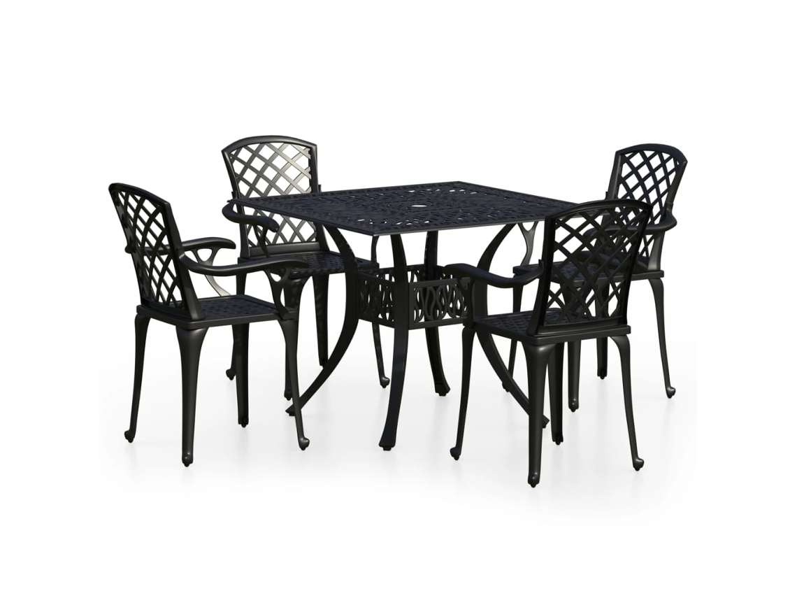 Bistro Set, Bistro Sets Vidaxl Preto Alumínio (n/a)