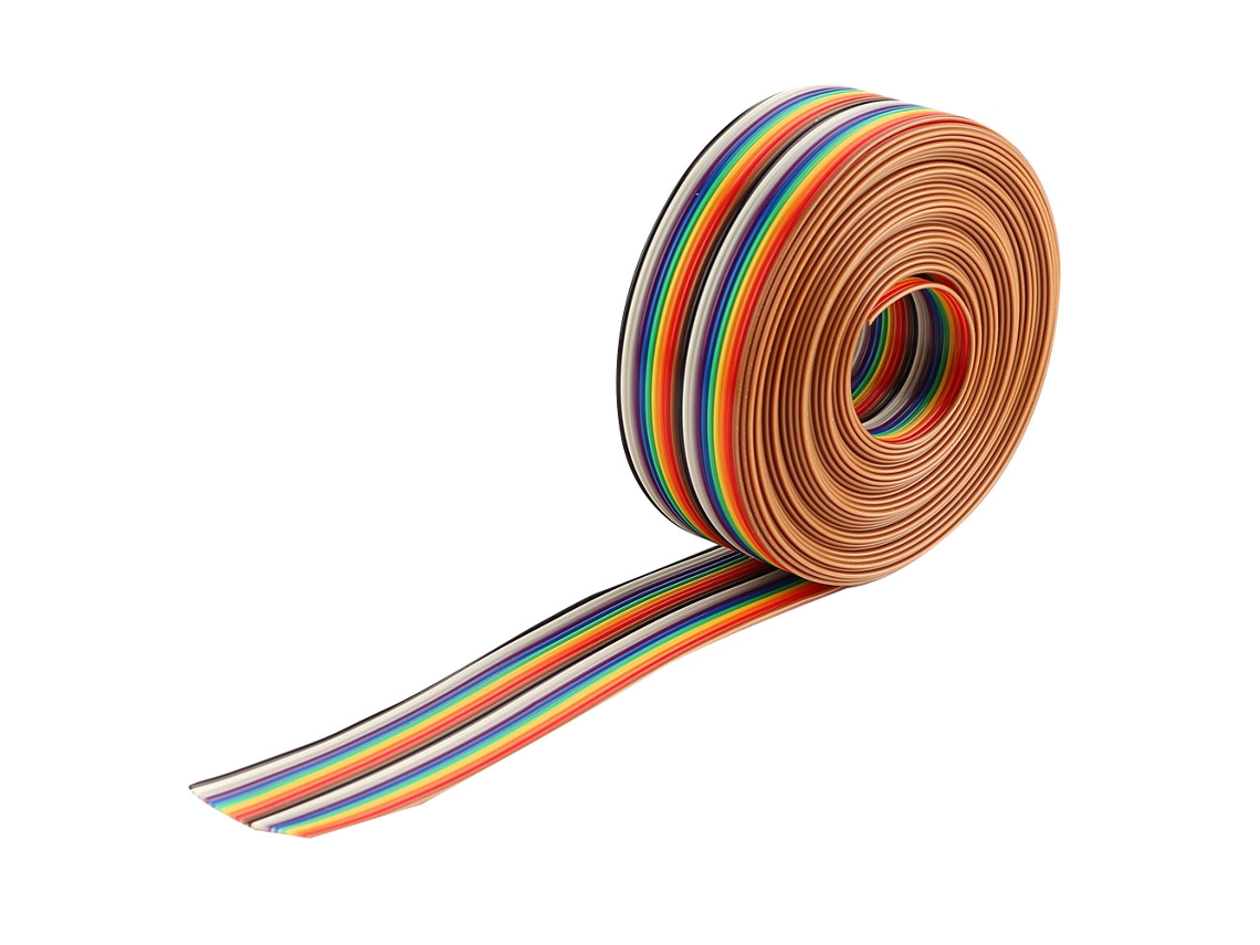 Cabo Flat Rainbow 1.27mm 20p 5 Metros