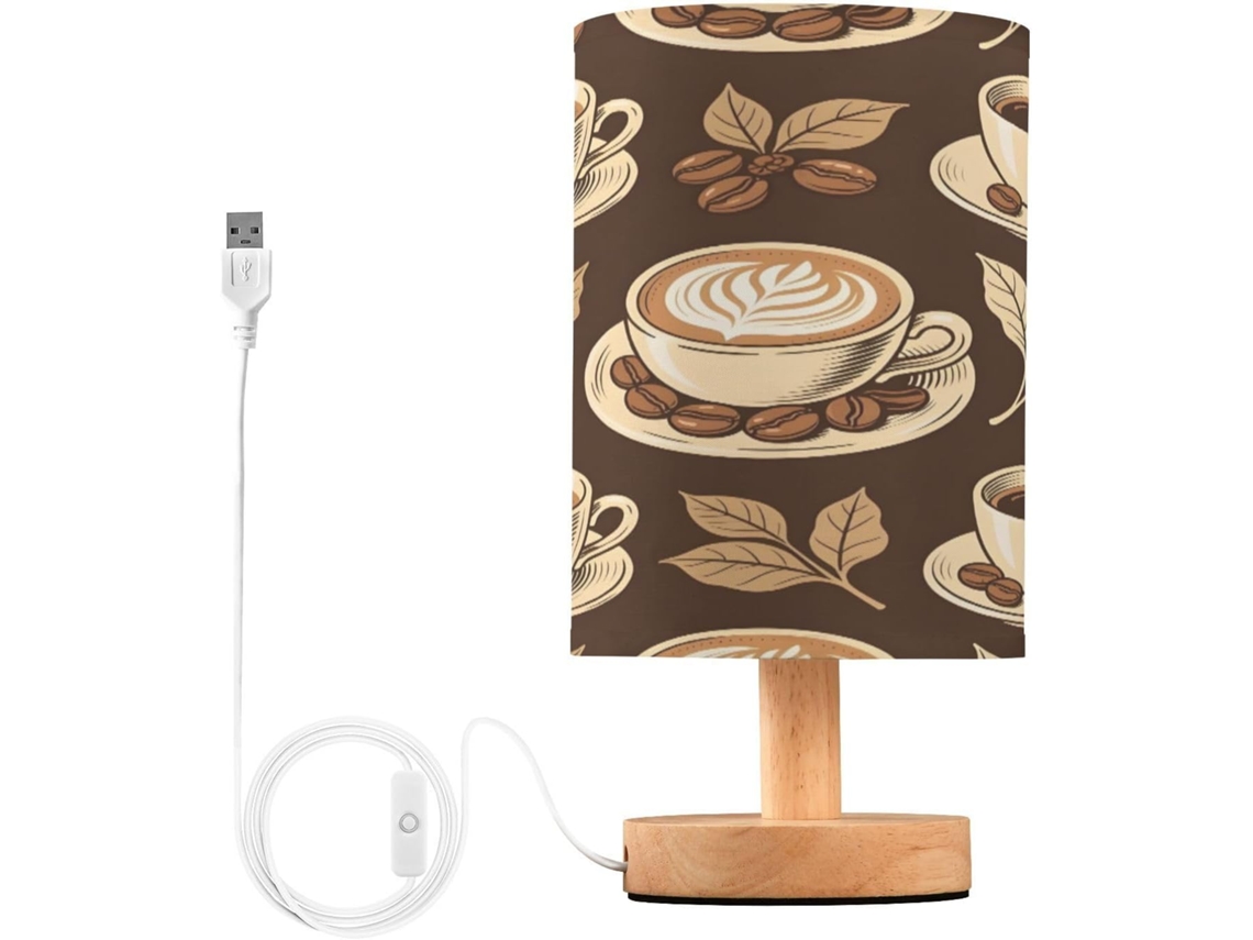Luminária De Cabeceira Led Para Quarto, Luminária De Leitura Com Portas Usb E Cúpula Tecido Para Sala Estar, Dormitório