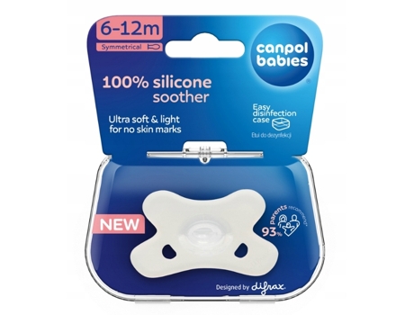 Chupeta De Silicone Canpol, Simétrica 6 12m 24/002 Branca