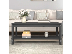 Vidaxl Mesa De Centro 110x55x45 Cm Madeira De Pinho Maciça Cinzento